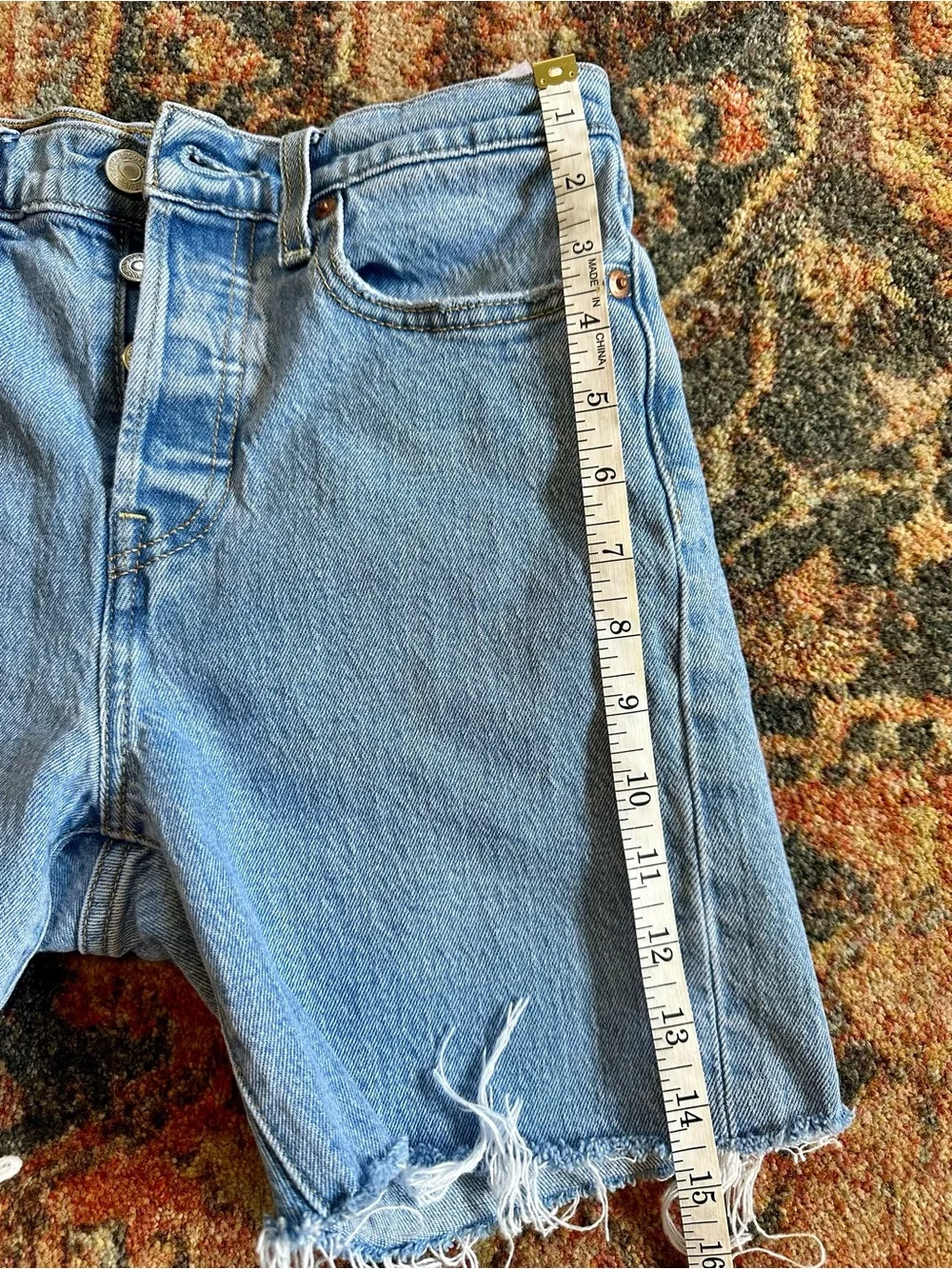 Levi's Light Blue Wedgie Denim Shorts